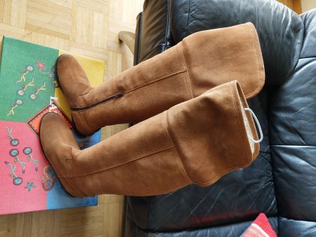 Cuissardes Overknees LAZAMANI, 40, daim, Echtwildleder