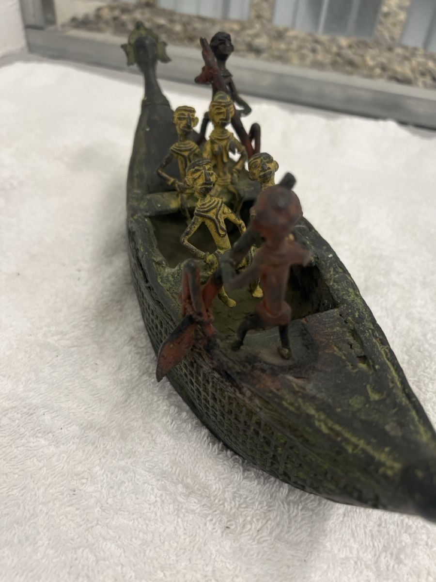 Statuette: Altes afrikanisches Boot,Bronzeguss-Handarbeit,Deko! – Usato da Zürich venduto da Privat_13 1