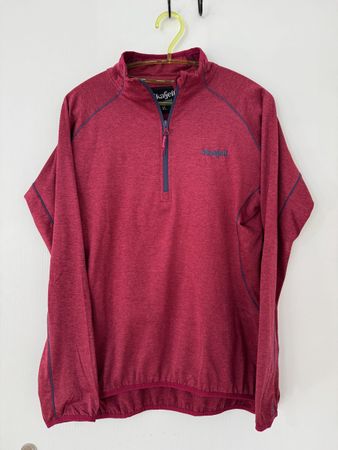 Vikafjell Pullover Damen  rot mit Reissverschluss Grösse XL
