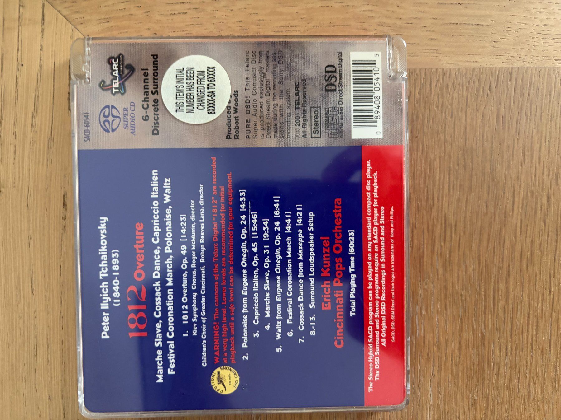 CDs: SACD HYBRID TCHAIKOVSKY 1812 – D'occasion à Geneve par tigre69 1
