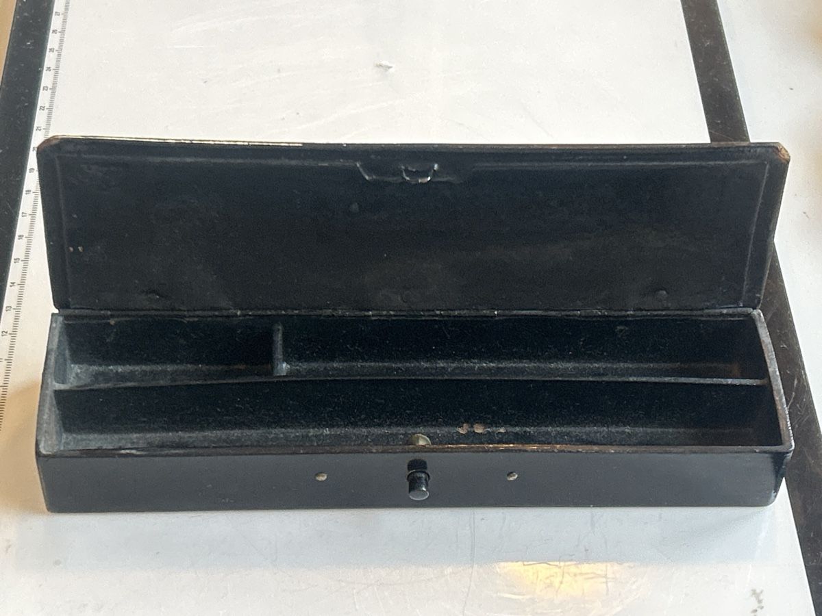 Transportkisten: Schreibkasten mit Schiffsabbildung, schwarze Box(I13) – Gebraucht aus Neuenhof von SchnaeppliAllerlei 1