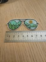 Aufnäher Patch Brille Camping Reisen Hippie