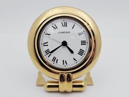 Cartier Colisée Reisewecker Reiseuhr Tischuhr Quarz