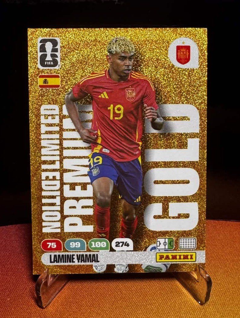 Lamine Yamal / Panini World Cup 2026 / Ltd Edt. Prem. Gold (Neu (gemäss ...