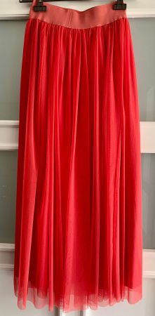 Miss Nisa  Tüll Rock Midi / Maxi Gr. 36 S, orange Party