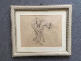 Original Zeichnung von Paul Ascan Demmé in Rahmen