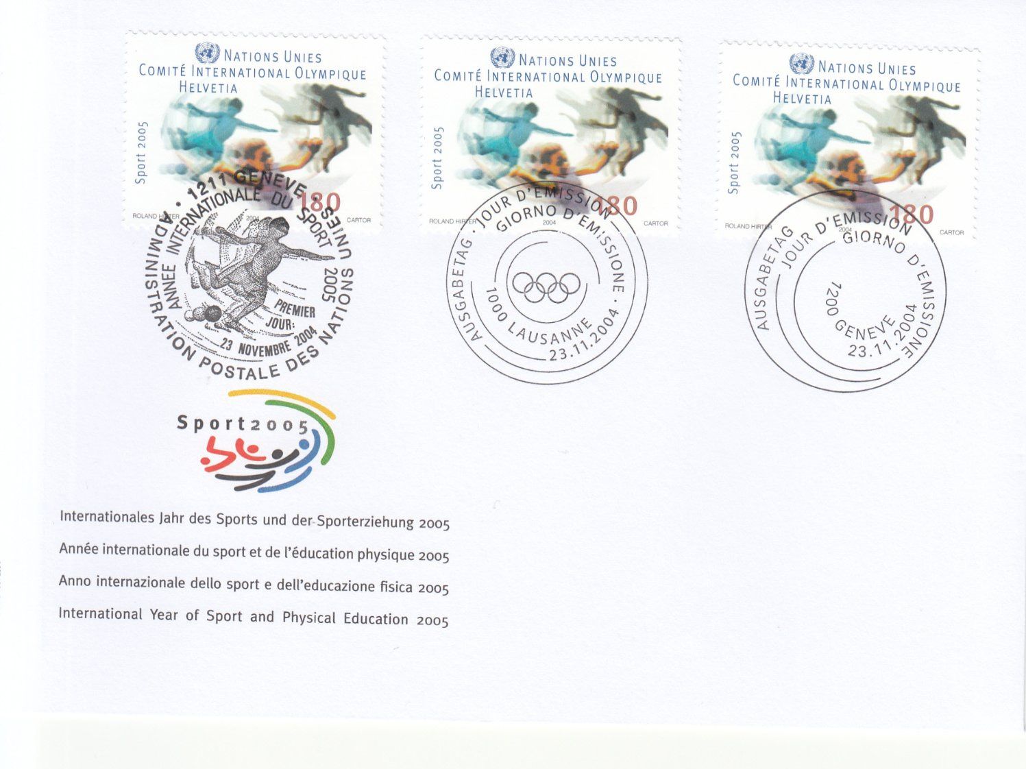 Tutti i francobolli: SBK 1140 Combo FDC mit IOK und UN – Usato da Bürglen TG venduto da StampGraf