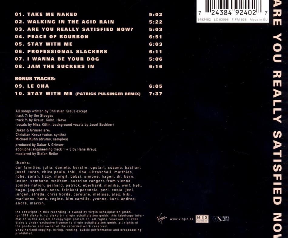 CD: Dakar & Grinser Are You Really Satisfied Now, CD, D9 – Usato da Sessa venduto da discoverymedia 1