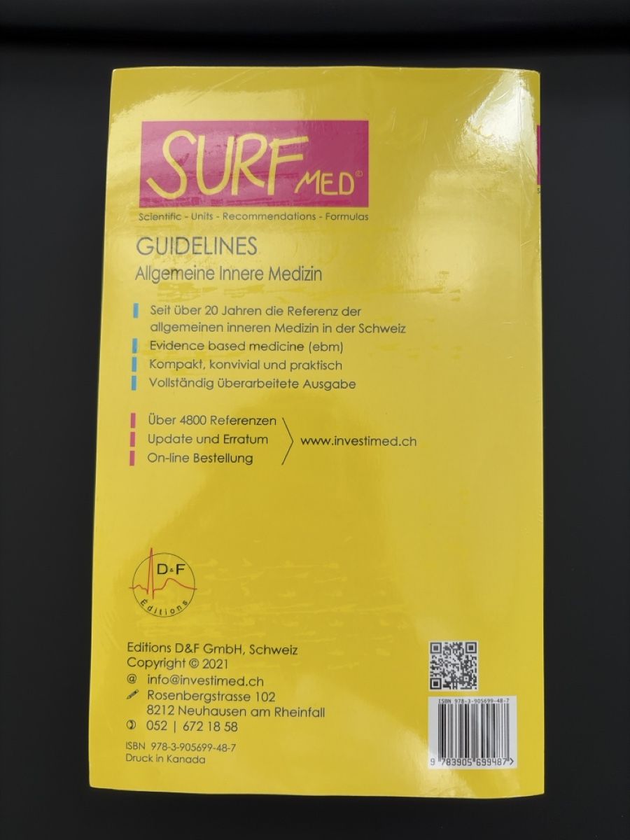 Libri: Surf-med Guidelines Allgemeine Innere Medizin  – Nuovo e nell'imballaggio originale da Thun venduto da ann_v8pk 2