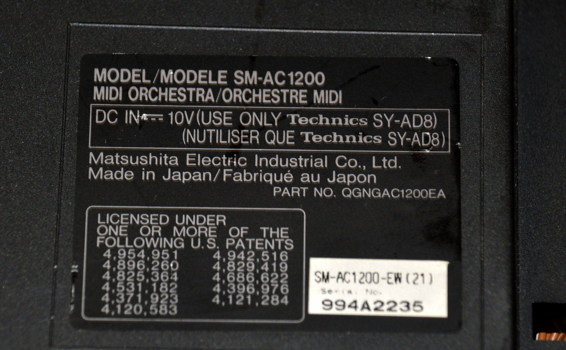 Technics Mischpulte: Technics SM AC-1200 Midi Orchestra Sound Module – Gebraucht aus Collonges von arashee 4