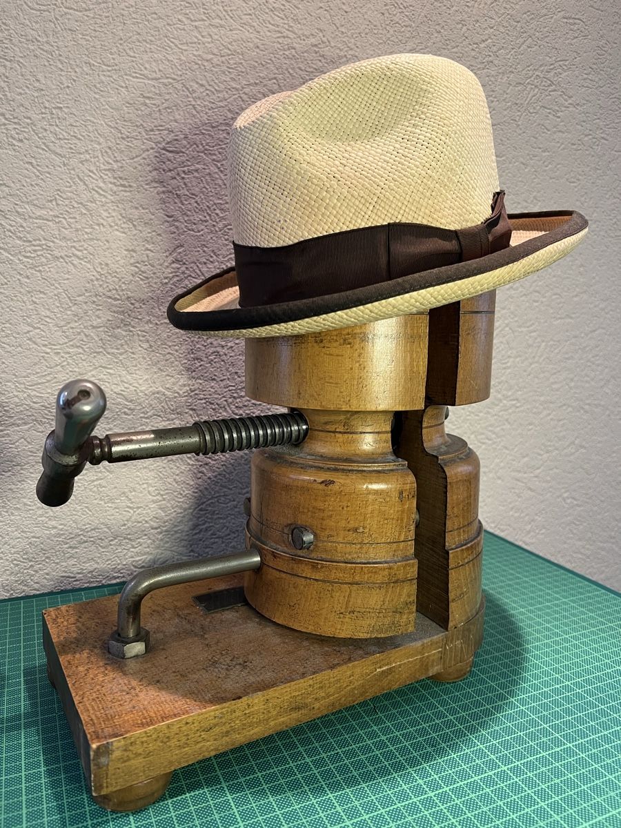 Chapeaux, bonnets & casquettes: Strohhut Homburger Troncacrelli Barbisio Gr. 57  – D'occasion à Reiden par HerrJacques