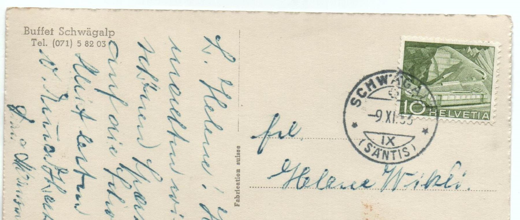 Cartes postales: SCHWÄGALP Schwebebahn Säntis - Postauto – D'occasion à Jona par philajona 1