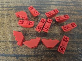 lego 2341 lot de 12 pièces Red Slope, Inverted 45 3 x 1