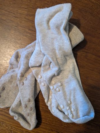 2 Paar Stoppersocken/Anti Rutsch Socken Gr 20 Beige