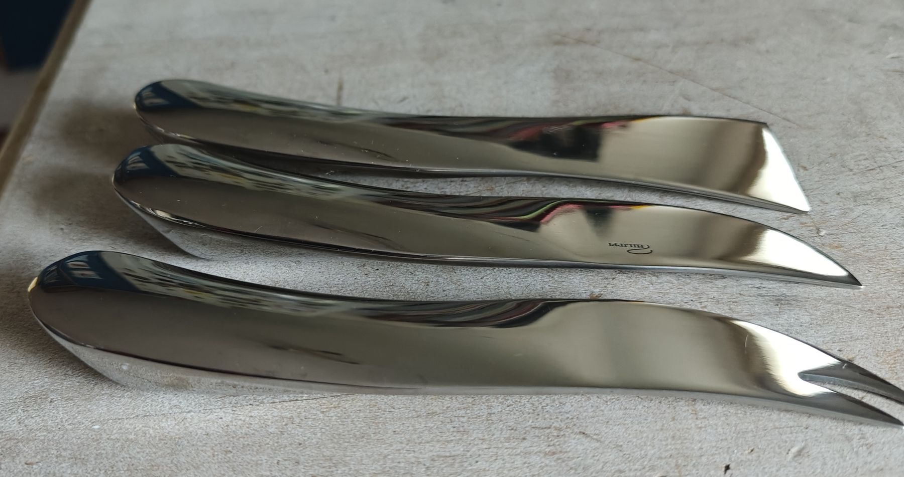 Cucine complete: Philippi Wave Set, 3 x Käsemesser neuwertig – Nuovo (secondo la descrizione) da Erlen venduto da SchenkAdi 1