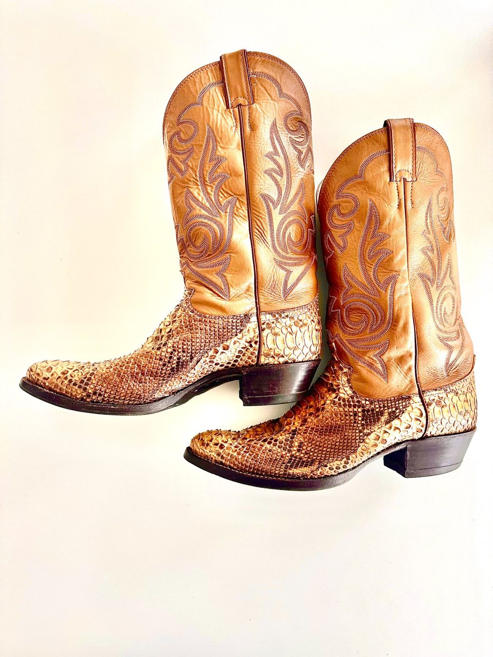 Scarpe da uomo: JUSTIN echt Python Schlangenleder Cowboystiefel Grösse 11 – Usato da Lugnorre venduto da remu62 2