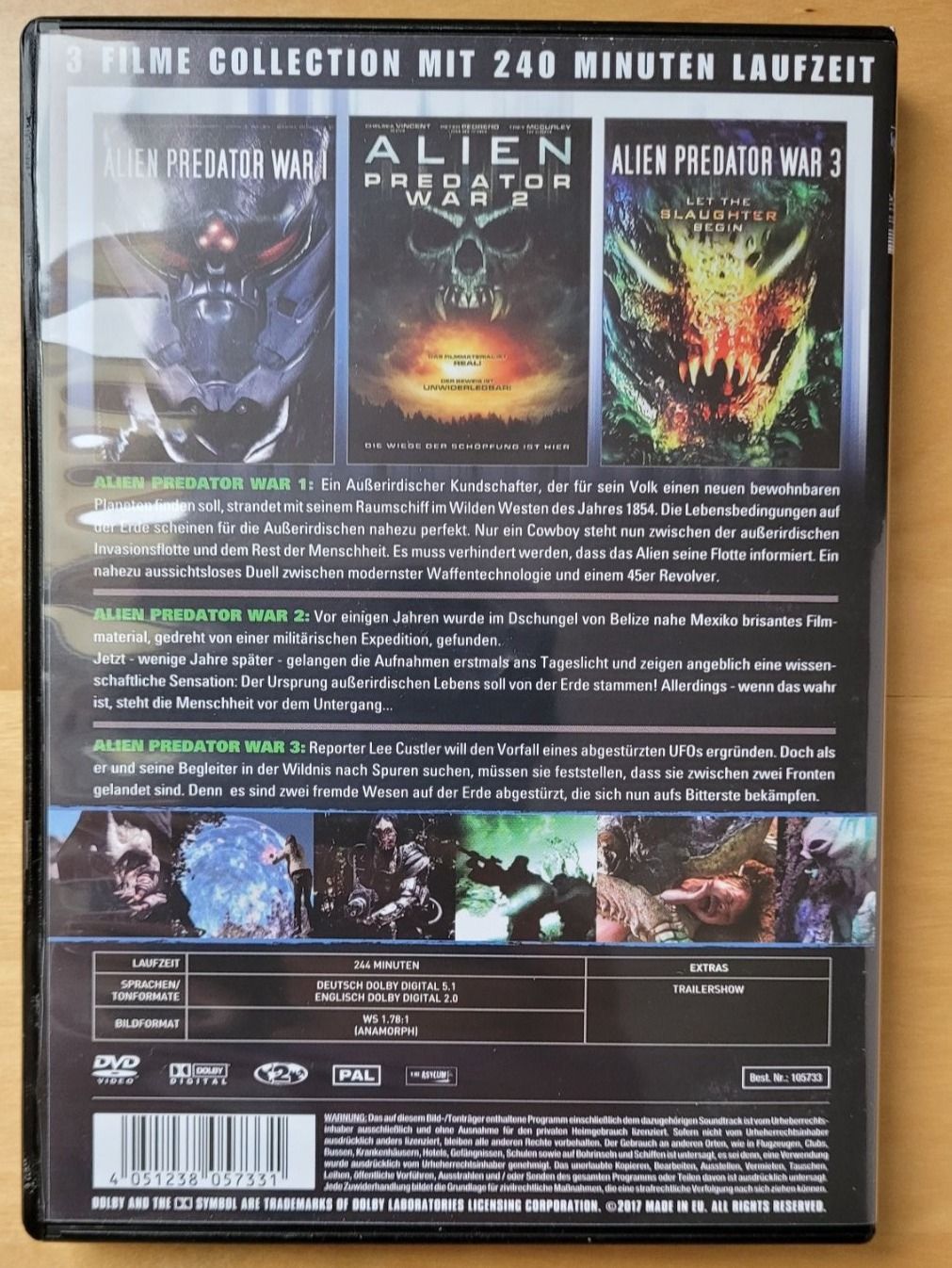 Tutti i DVDs: ALIEN PREDATOR WAR 1 – 3 – Usato da Neftenbach venduto da Mador6 2