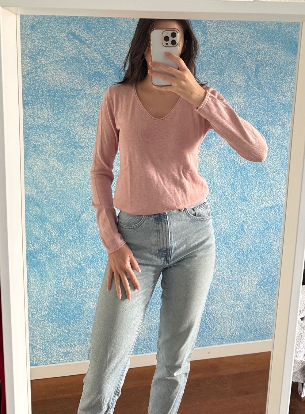 Tom Tailor Maglioni & Felpe: Tom Tailor rosa V-Ausschnitt Pullover S – Usato da Altendorf venduto da am9j_nt