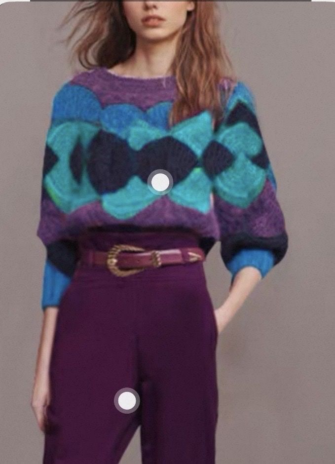 Maglioni & Felpe: Wool blend Knitted Sweater, Diamond Pattern Cosy & Unique – Nuovo (secondo la descrizione) da Basel venduto da 550_ckp6 1