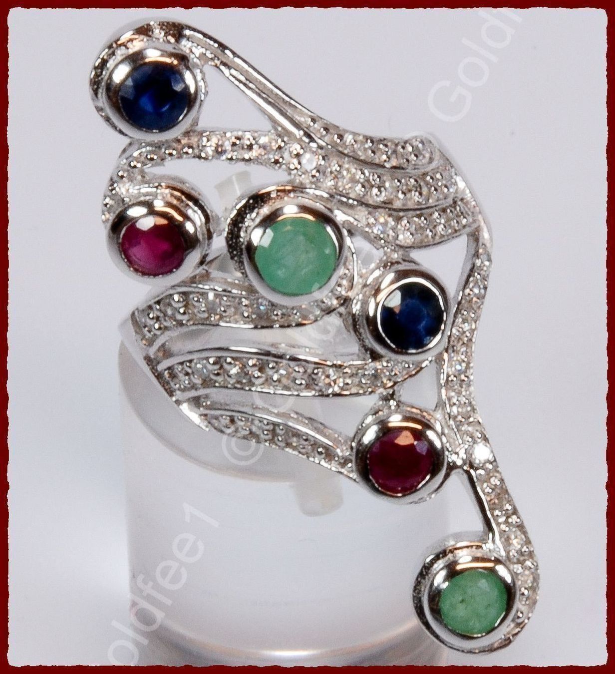 Anelli: Stylischer Multicolor Ringe 925 Silber – Nuovo e nell'imballaggio originale da Oberglatt ZH venduto da Goldfee1