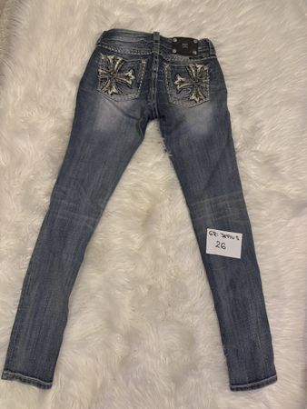 Miss Me Jeans Womens Size 14 Blue Denim Capri Low Rise Regul