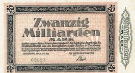 Duisburg 20 Mrd.Mark 25.09.1923 VZ+-VZ++