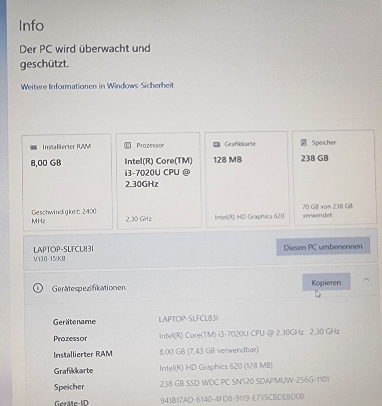 Lenovo Notebook: Notebook Lenovo V130-15IKB – Usato da Ruggell venduto da ONLINE-2-ME 5