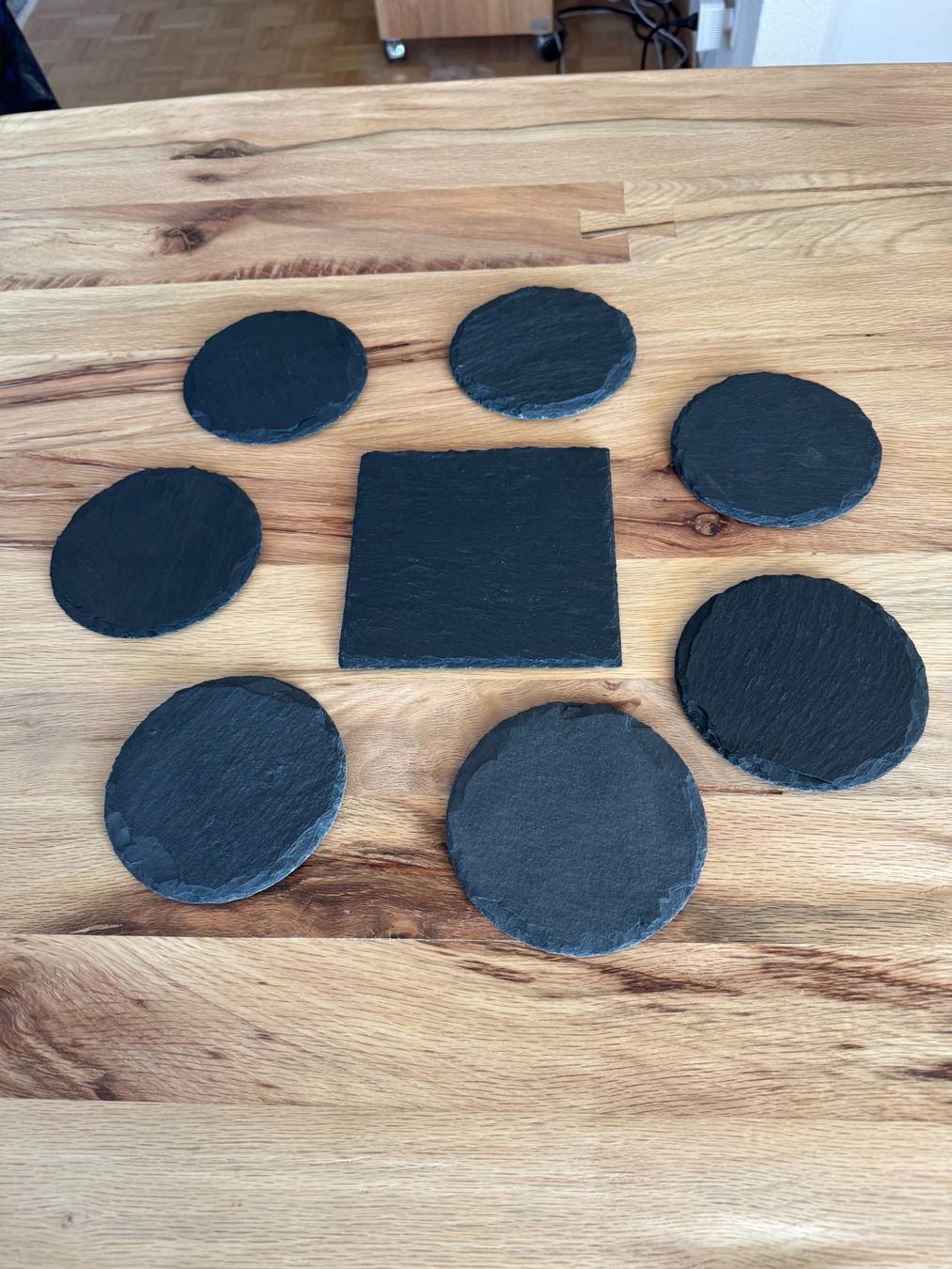 Sottobicchieri: Schiefer Untersetzer 8er Set rund/eckig Naturstein Rustik... – Usato da Gais venduto da mmu_bl6k