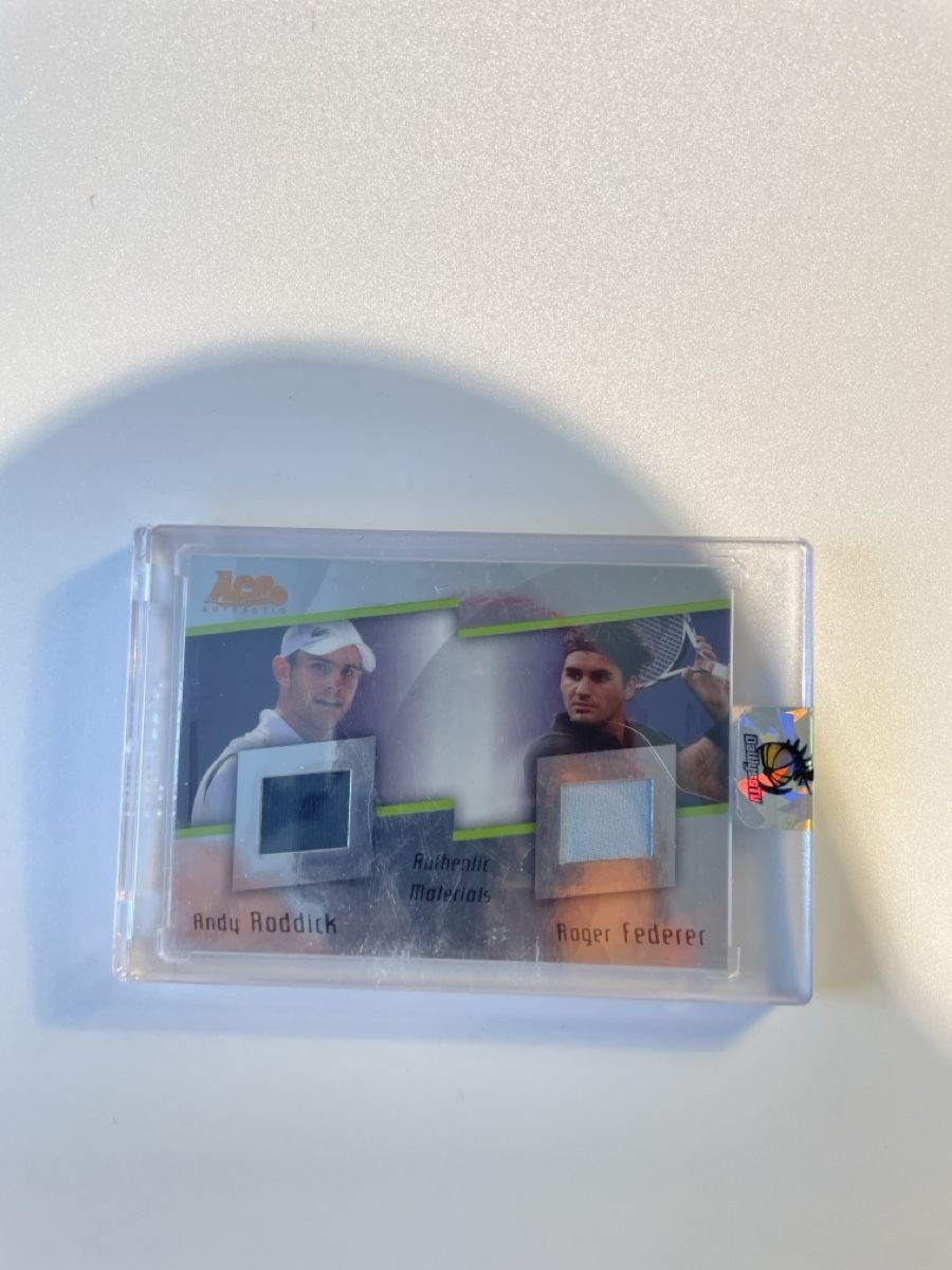 Sammelbilder & Trading cards: Andy Roddick Roger Federer Dual Patch Authentic Materials – Gebraucht aus Wädenswil von Gmenswisscard