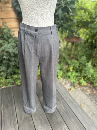 SISLEY STOFFHOSE / CHINOS Gr. 38 (Grau meliert)