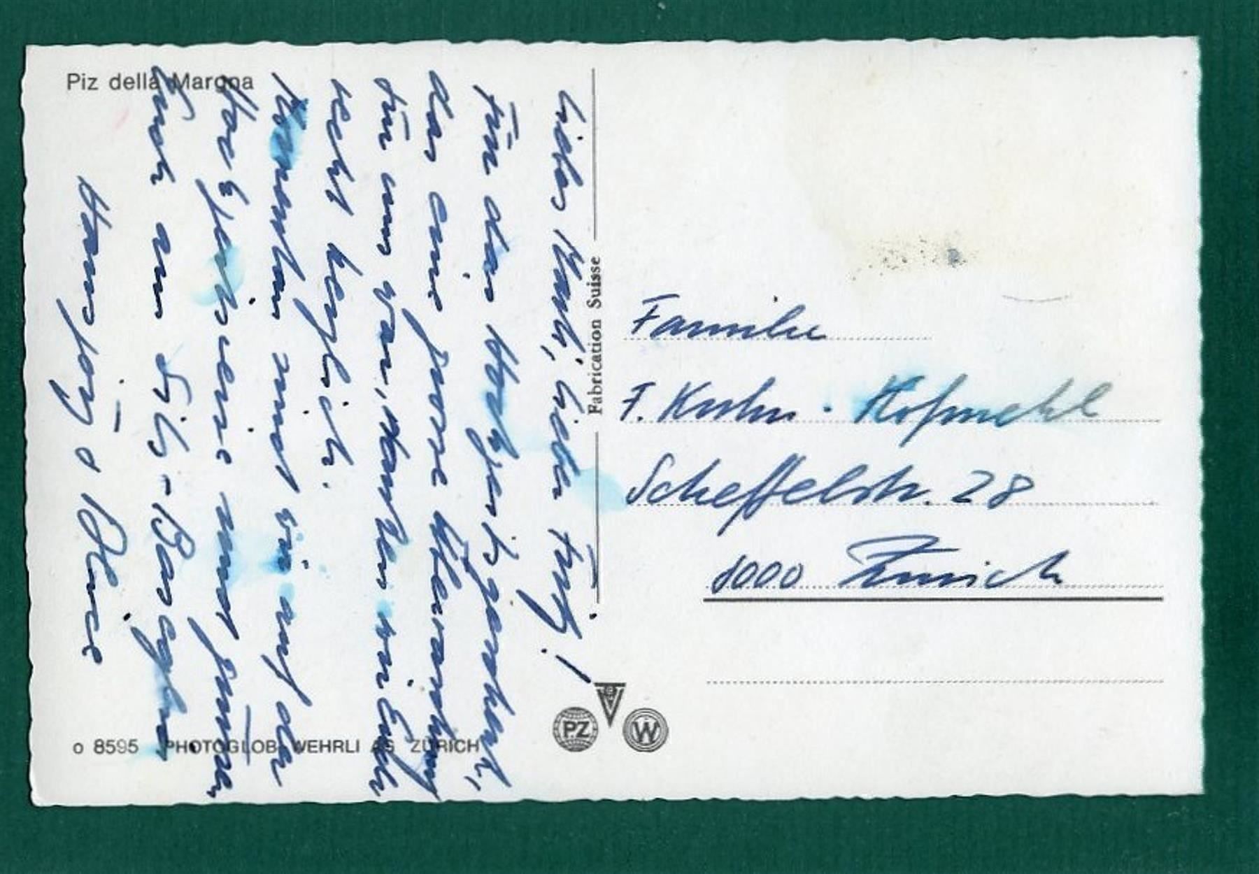 Cartoline postali: Piz della Margna, ungelaufen – Usato da Sargans venduto da Hausi1951 1