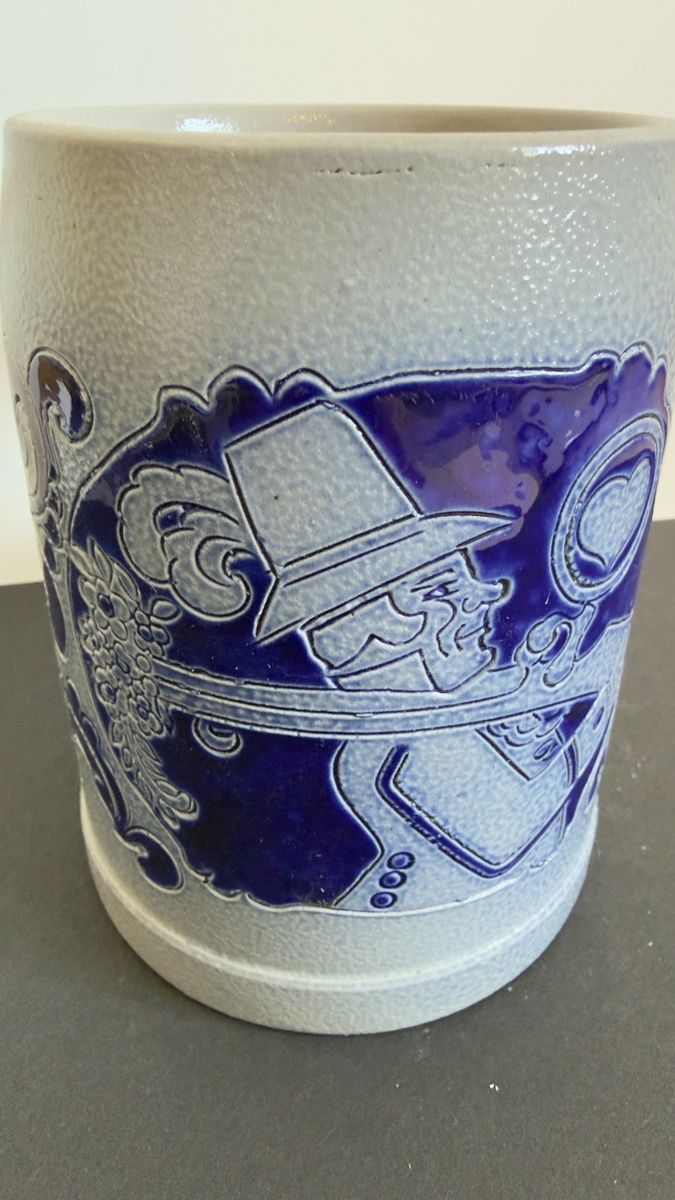 Caraffe: Bier Krug, blau/grau, Westerwald, vintage, Top – Usato da Widnau venduto da kustercarmen 6