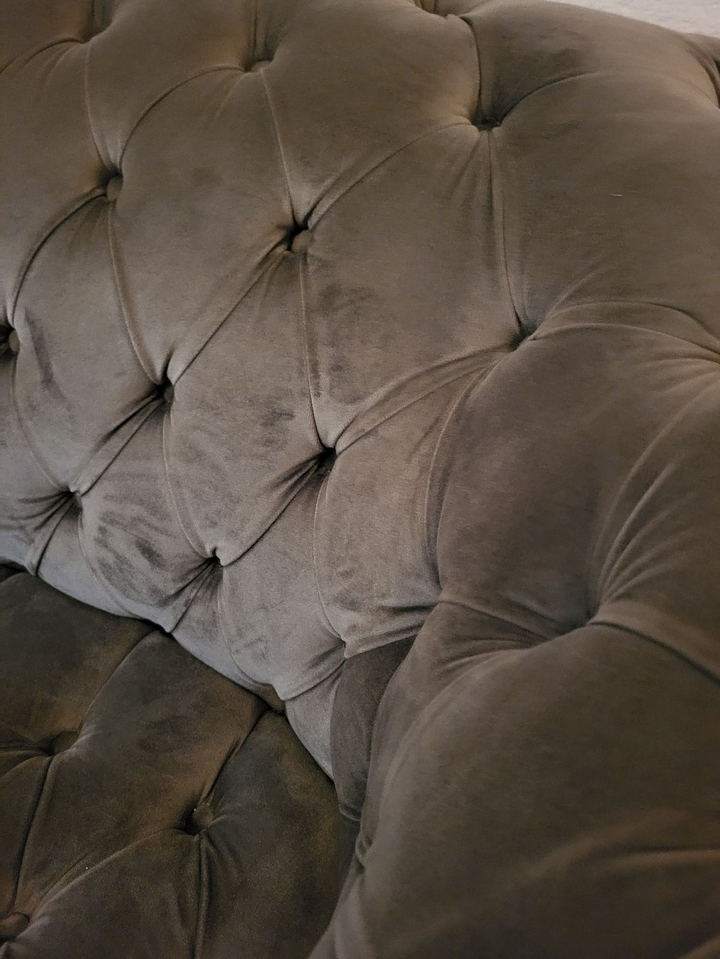 Divani: Sofa Chesterfield Samt Grau Pfister – Usato da Liebefeld venduto da Daniellson 1