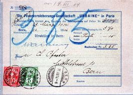 1904 NACHNAHME BERN MISCHFRANKATUR ZIFFERMUSTER - PA62