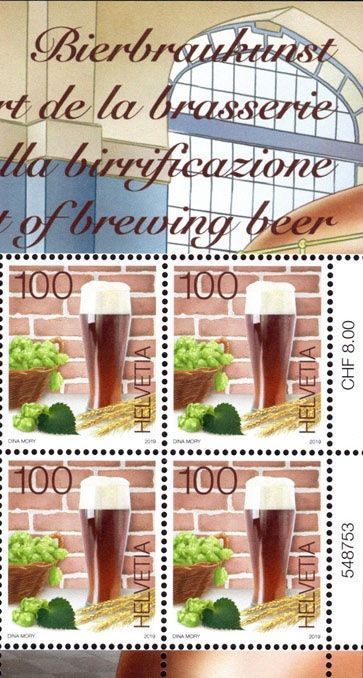 Tous les timbres: Viererblock Bierbrau -Kunst** – Neuf (Voir description) à Dottikon par haeusibuh5