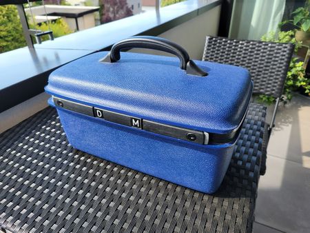 Vintage Samsonite Beauty Case Navy Blue Made in Europe