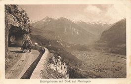 Brünigstrasse mit blick auf Meiringen