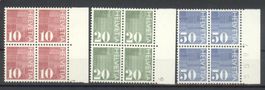 1970, Ziffermarken, mit rückseitigem Kontrollaufdruck **