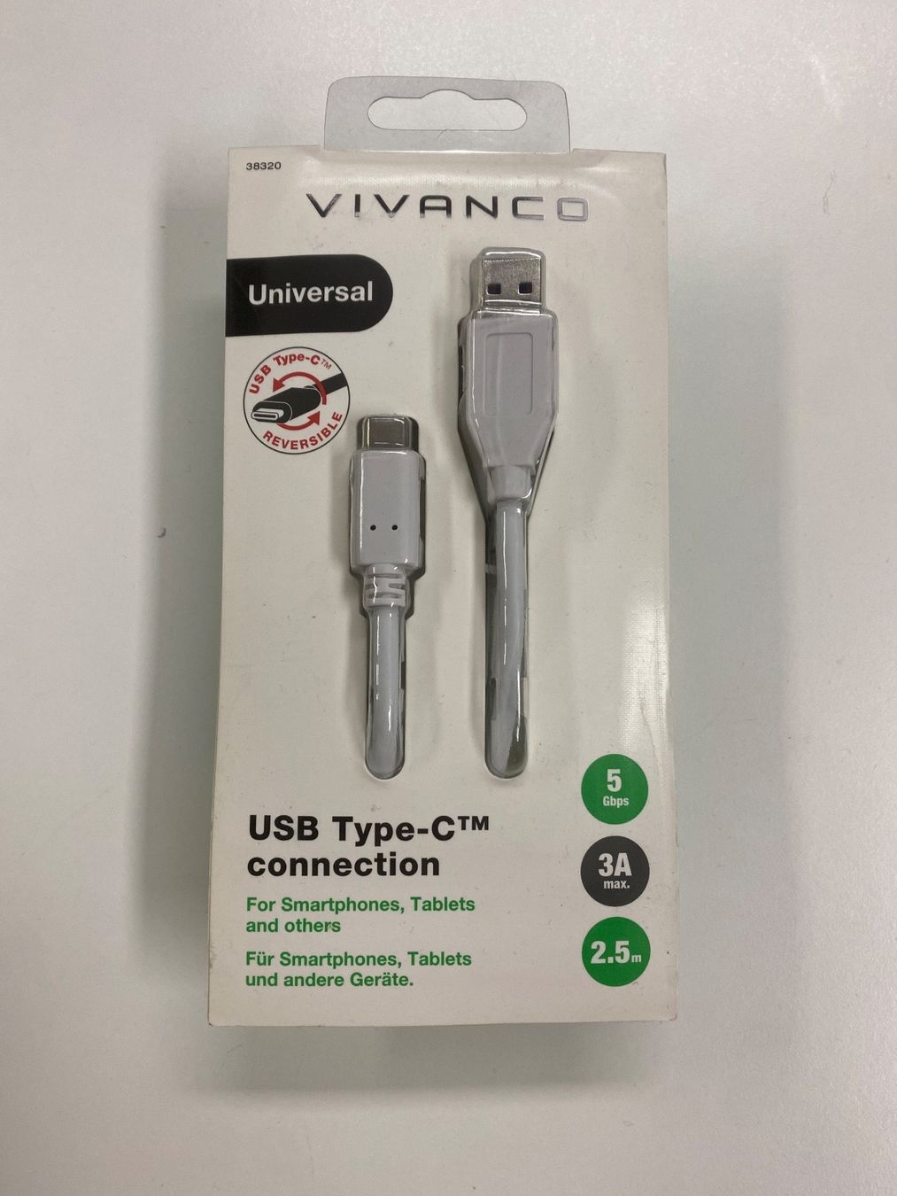 Câbles: USB-C 2.5mt 3A Kable – Neuf avec emballage d'origine à Zürich par Tavares2077