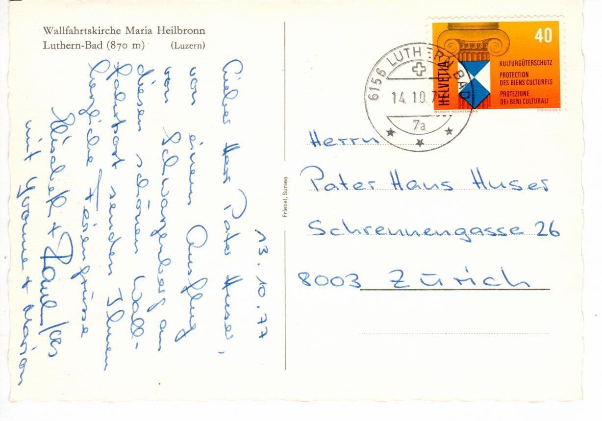 Cartes postales: Luthern-Bad, Wallfahrtskirche – D'occasion à Wolhusen par Curver9 1