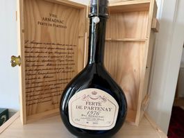 Ferte de Partenay Armagnac 1976 mit Holzkiste, Rarität!
