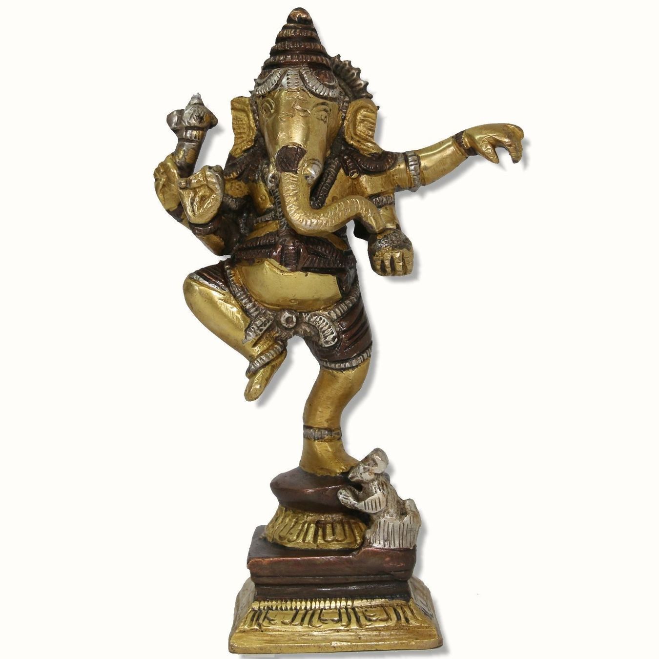 Skulpturen & Statuen: Schwere Dancing Ganesh Statue Messing 900g Indien – Neu und originalverpackt aus Bad Salzdetfurth von Weltenbummler-Shop 4