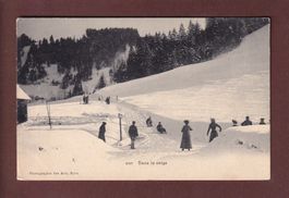 Dans la NEIGE - Luge - 1905