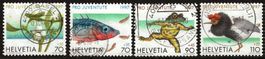 Satz Pro Juventute 1997 Weihnachtsmarke-Tiere III, entwertet