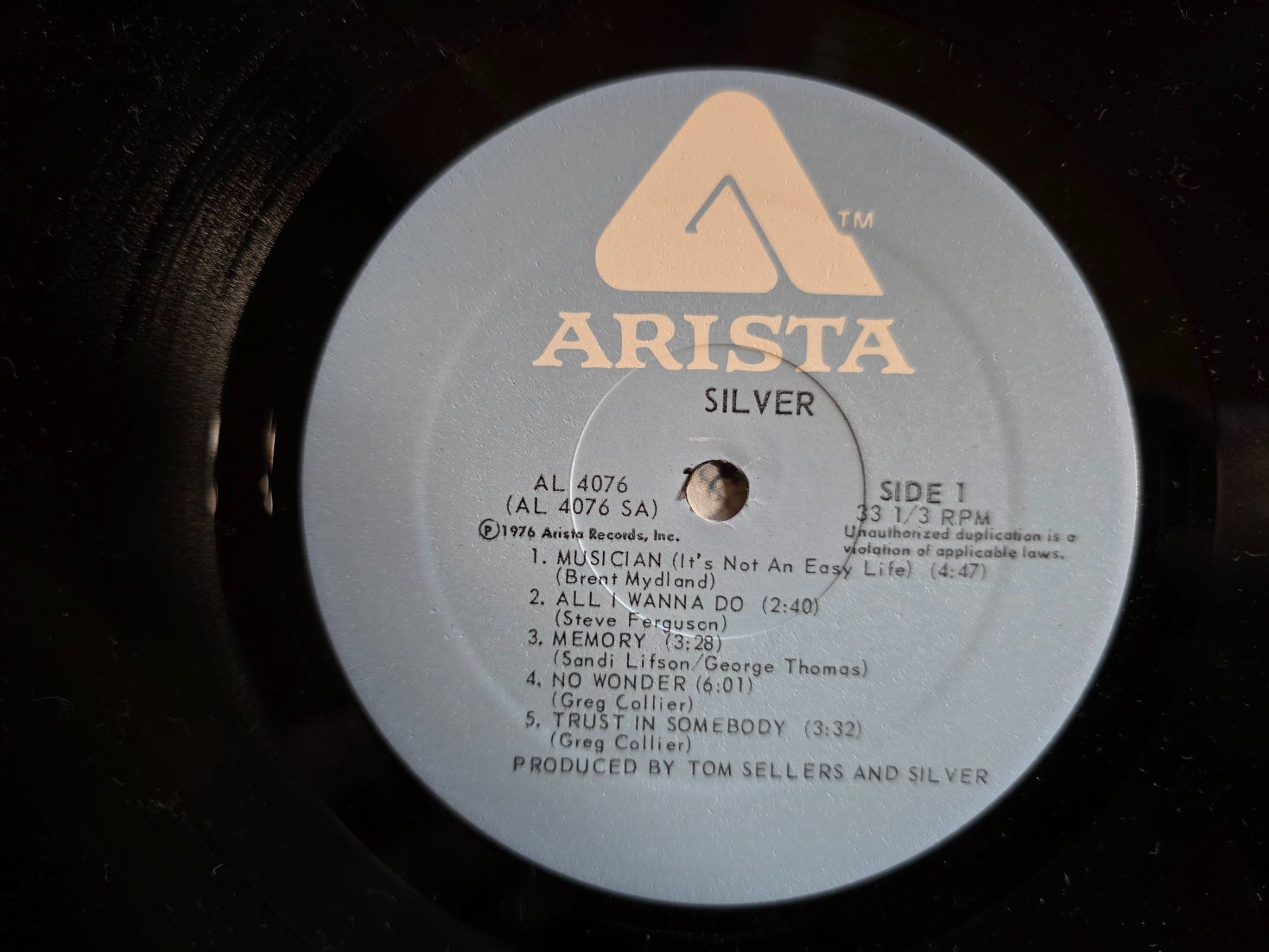 Dischi in vinile: Vinyl LP - SILVER - Arista  AL 4076 – Usato da Walterswil BE venduto da Lonitti 3