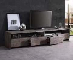 Lowboard live-edge Platin TV Kommode Akazie Massivholz