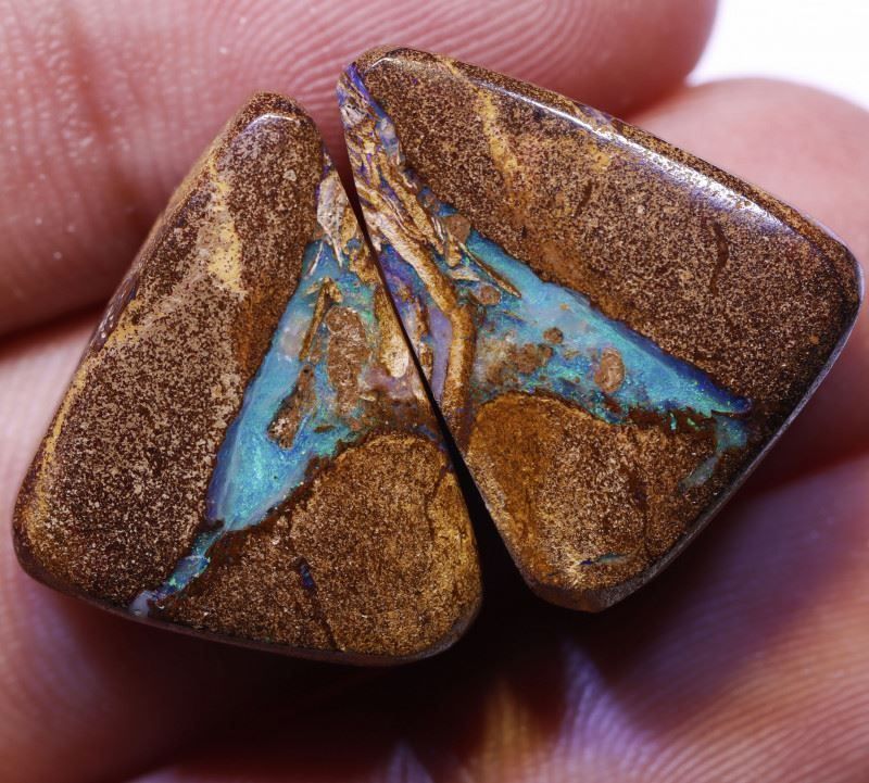 Pietre preziose: Australischer Boulder Opal Paar 32.80Cts – Nuovo (secondo la descrizione) da Bern venduto da Grindelwaldaus 1