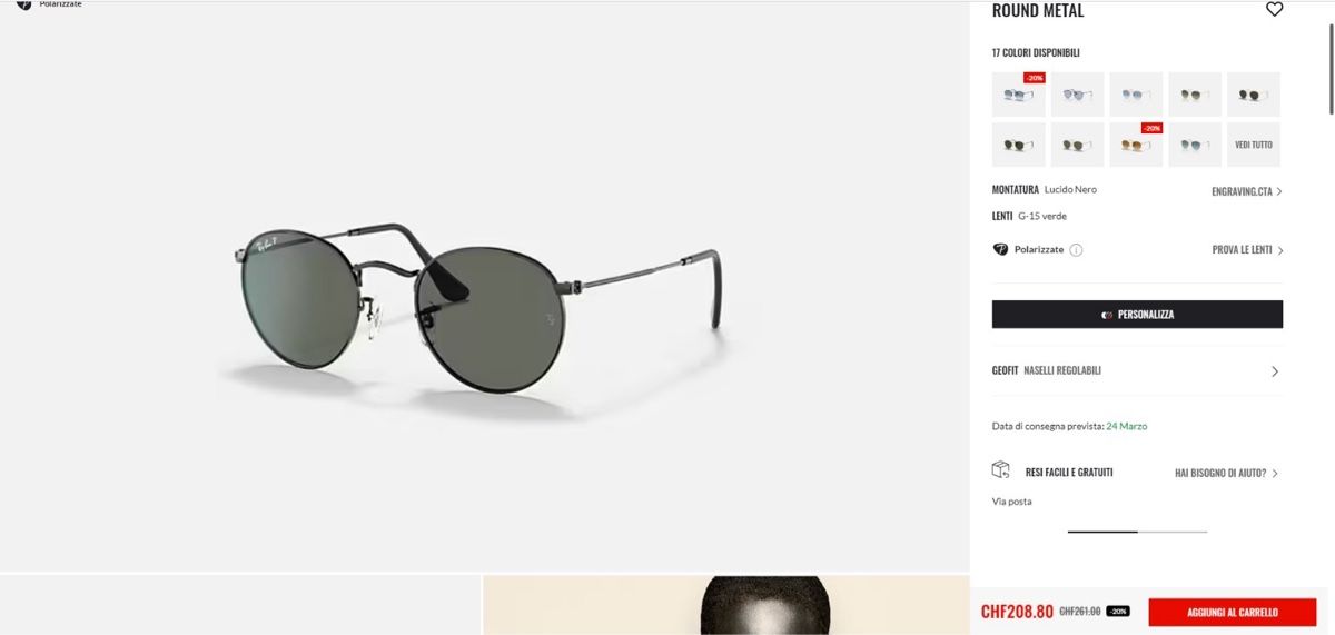 Ray-Ban Occhiali & Lenti: Ray-Ban Round Metal Black – Nuovo (secondo la descrizione) da Muttenz venduto da sir_zrl8 3