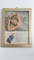 Werbebild  Zigaretten Broadway Jahr 1949 Gold Rahmen Holz