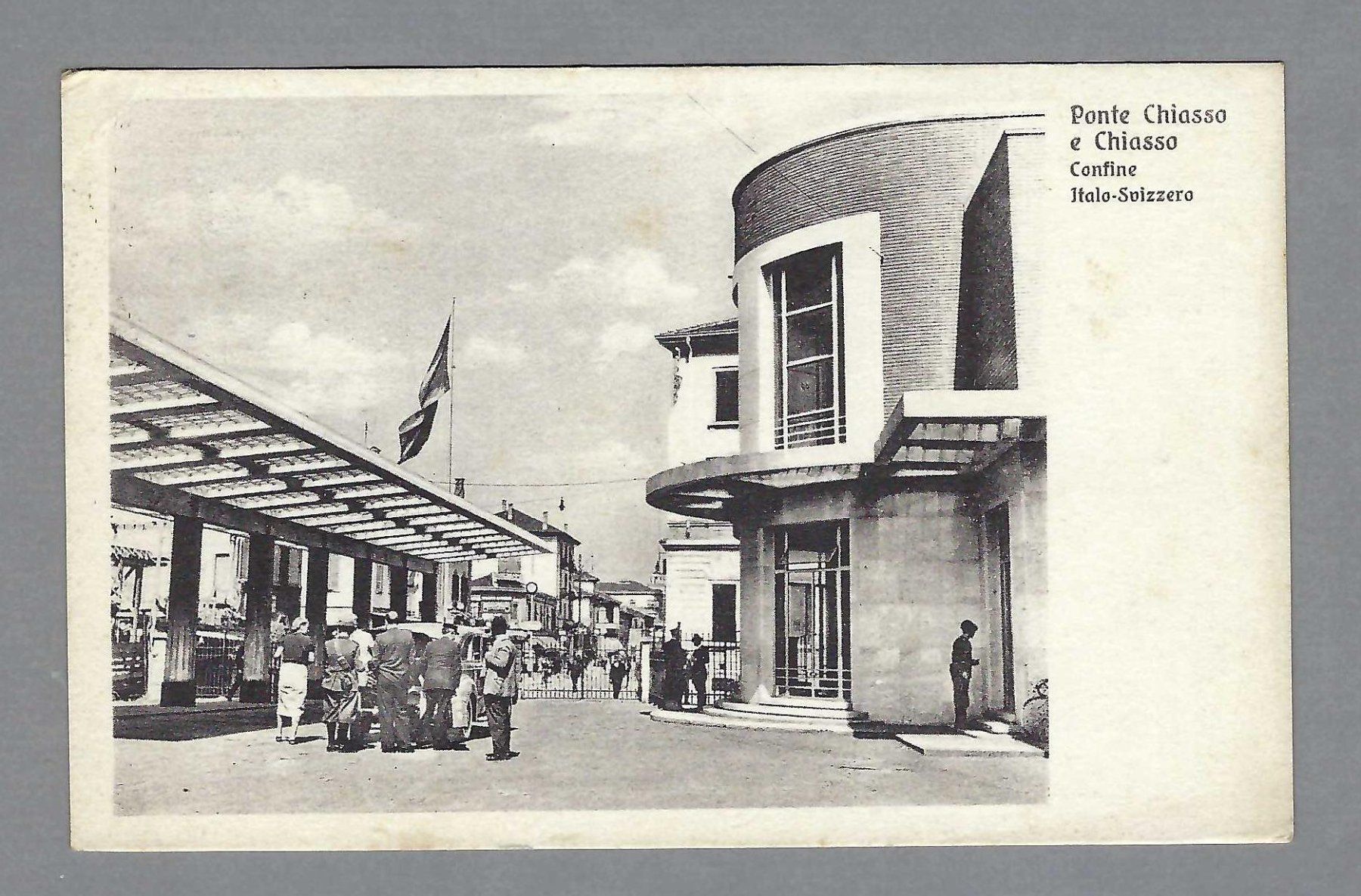 Cartoline postali: CHIASSO, 0, PONTE CHIASSO E CHIASSO, CONFINE, ANIMATA – Usato da Pura venduto da ulisse1957